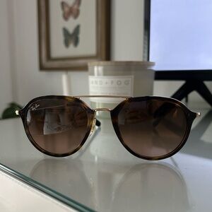 Ray-Ban Tortoise Shell Double Bridge Aviators